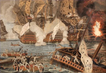 海戦 Painting - 海戦 1782 年 4 月 12 日 デュムラン海戦